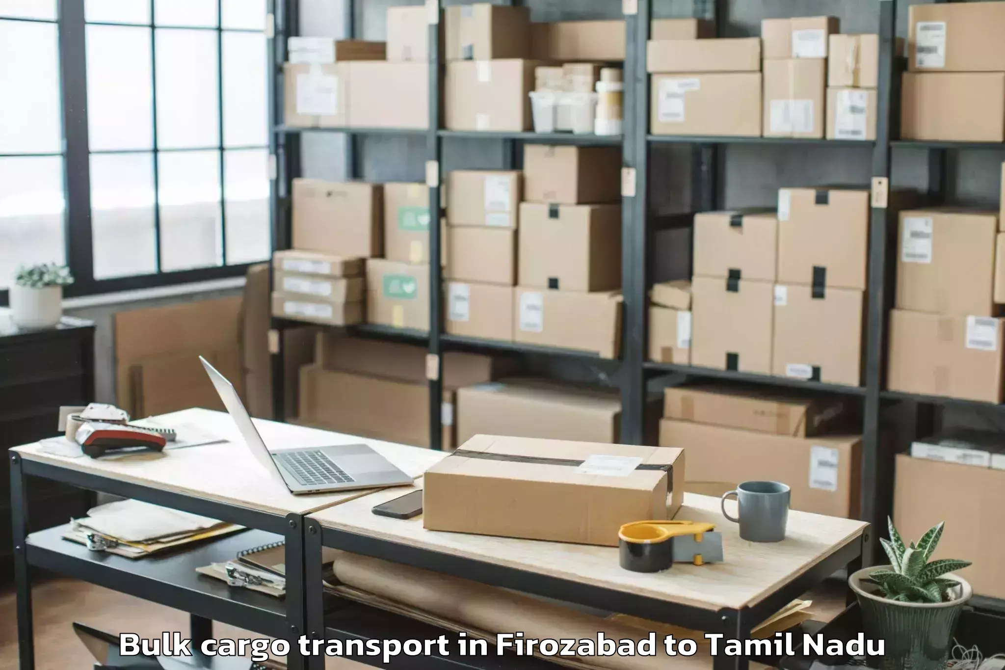 Quality Firozabad to Keelakarai Bulk Cargo Transport